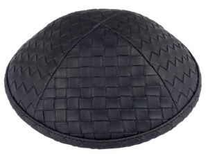 Picture of iKippah Black Woven Leather Size 2